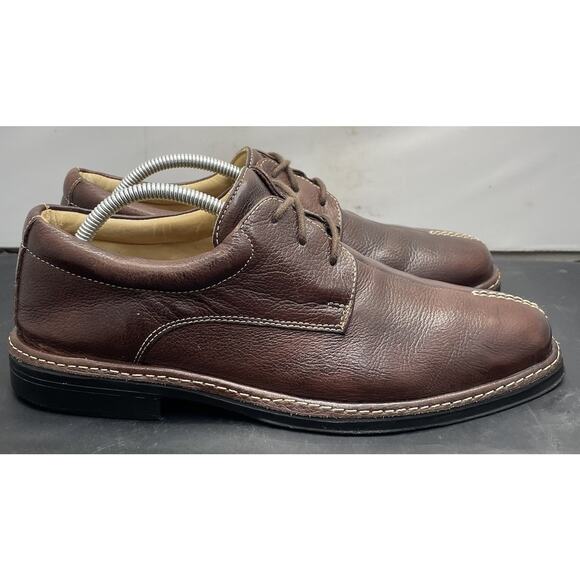 Belvedere Beltrami Full Grain Brown Leather Oxfords Mens Size 9.5 Fast Shipping